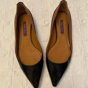 Ralph Lauren Purple Label Two-Tone Leather Flats